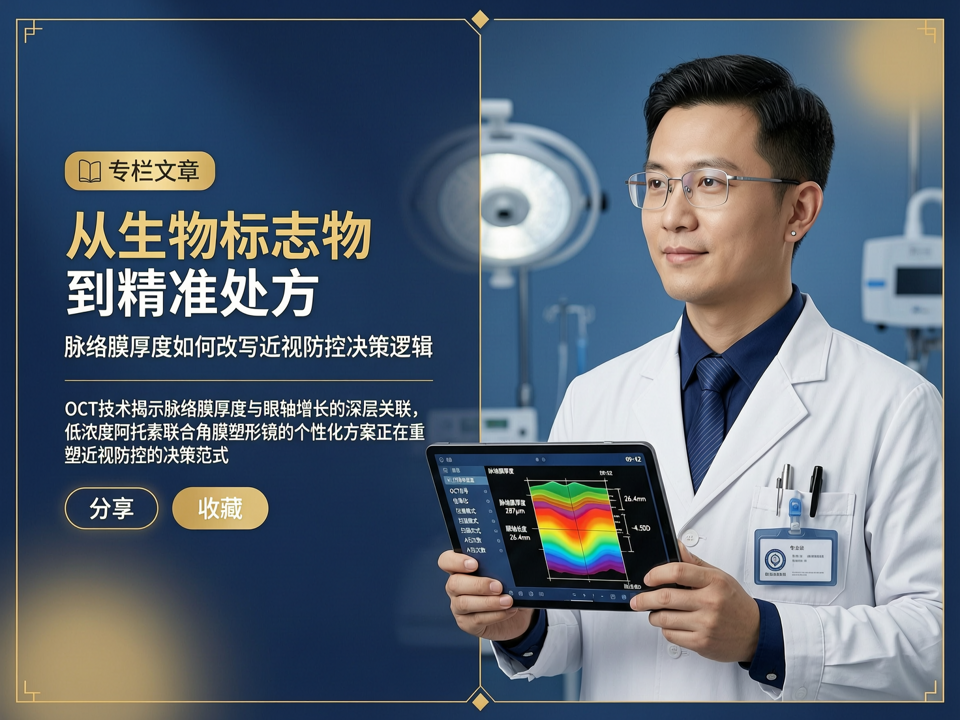 从“生物标志物”到“精准处方”:脉络膜厚度如何改写近视防控的决策逻辑