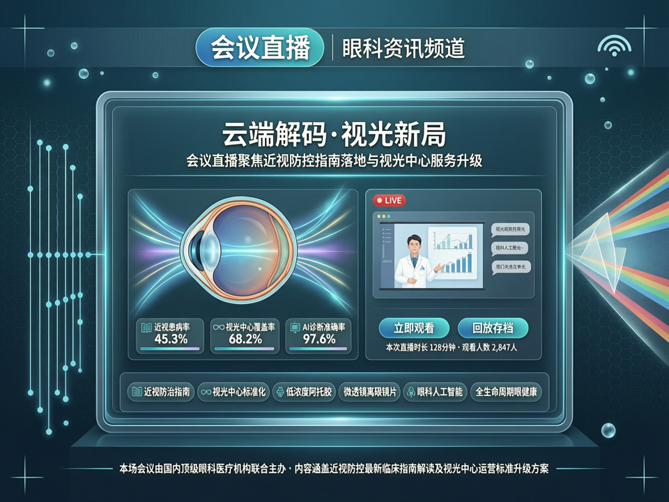 云端解码·视光新局:会议直播聚焦近视防控指南落地与视光中心服务升级