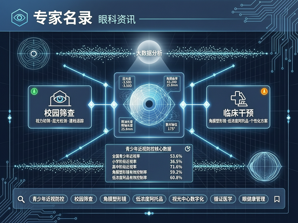近视防控关口前移与视光数字化浪潮:【专家名录】如何锻造“校园筛查-大数据-临床干预”全链条智库?