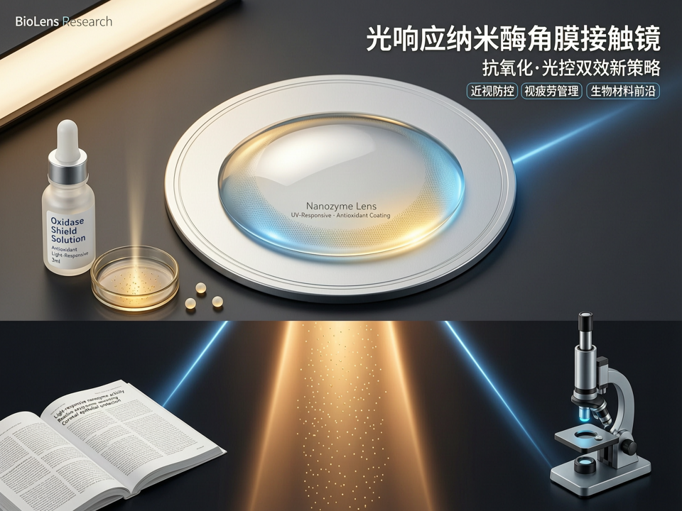 光响应纳米酶角膜接触镜:眼科生物材料在青少年近视与视疲劳管理中的“抗氧化-光控”双效新策略