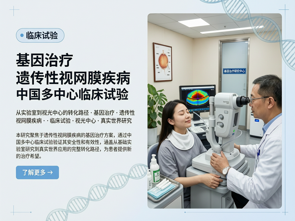 基因治疗遗传性视网膜疾病的中国多中心临床试验:从实验室到视光中心的转化路径