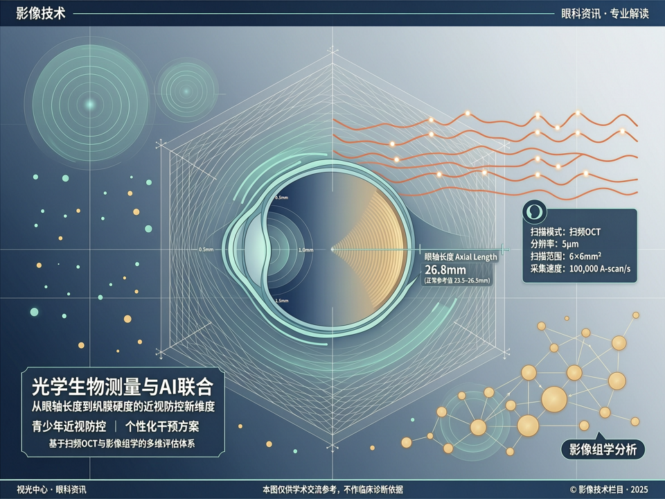 光学生物测量与AI联合:从眼轴长度到巩膜硬度的近视防控新维度