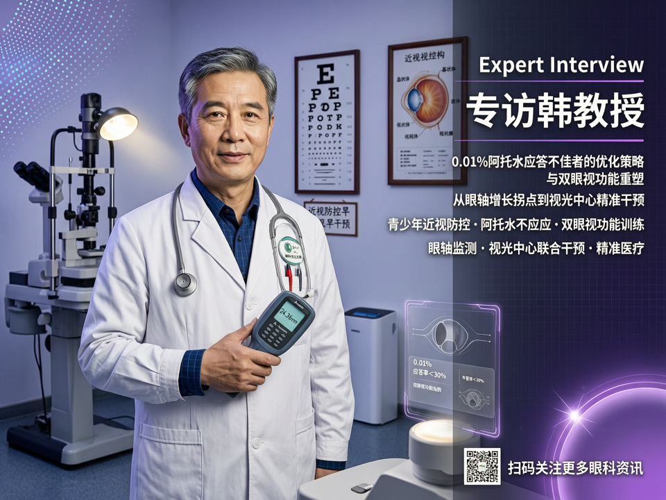 专访韩教授:0.01%阿托品应答不佳者的优化策略与双眼视功能重塑——从眼轴增长拐点到视光中心精准干预