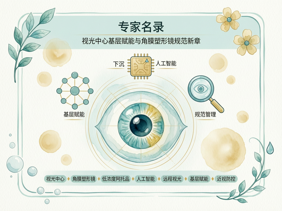 视光中心基层赋能与角膜塑形镜规范新章:【专家名录】如何锻造“下沉-规范-智能”三位一体的眼健康生态?