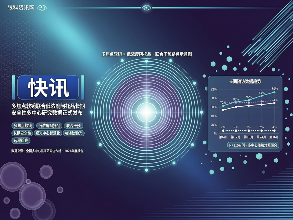 【快讯】多焦点软镜联合低浓度阿托品长期安全性多中心数据发布,视光中心智慧化转型成焦点