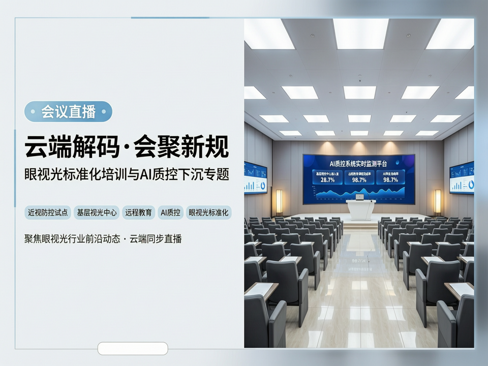 云端解码·会聚新规:会议直播聚焦眼视光标准化培训与AI质控下沉