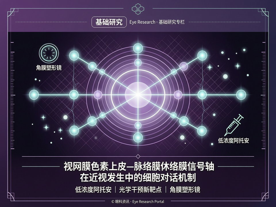 视网膜色素上皮-脉络膜信号轴在近视发生中的细胞对话机制:从低浓度阿托品到光学干预的新靶点