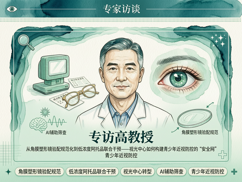 专访高教授:从角膜塑形镜验配规范化到低浓度阿托品联合干预——视光中心如何构建青少年近视防控的“安全网”