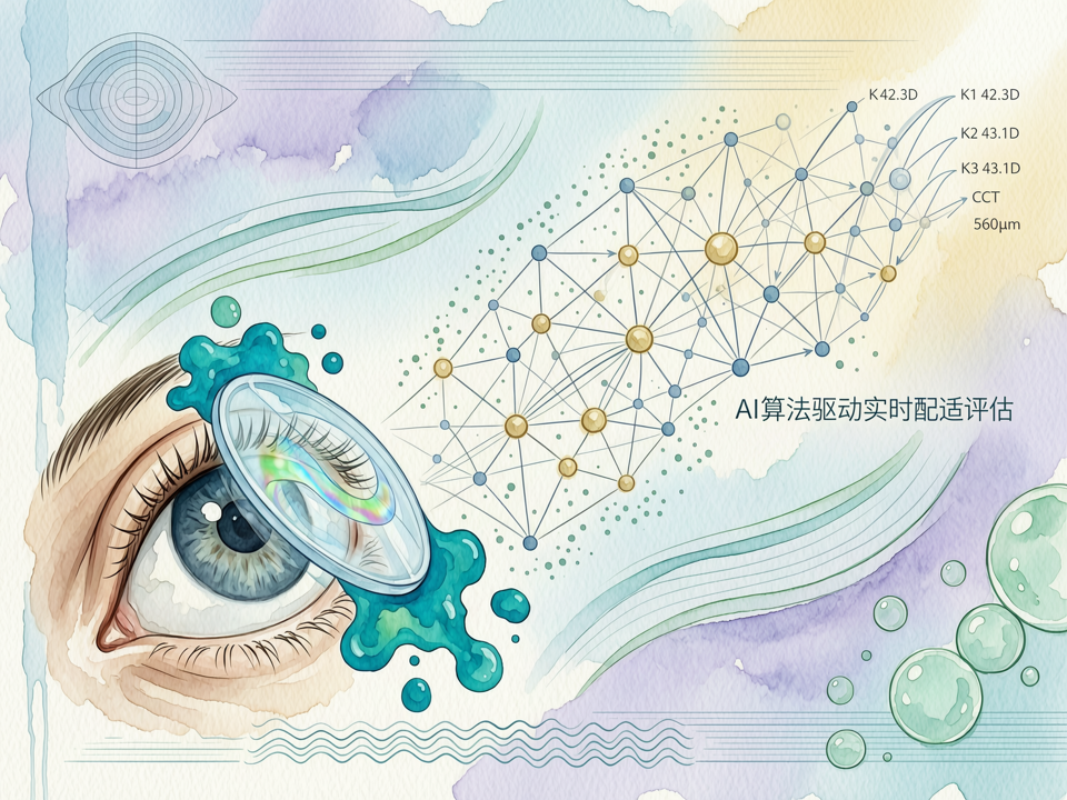 AI算法驱动角膜塑形镜配适状态实时评估:从荧光素染色图像到动态泪液交换的智能预警
