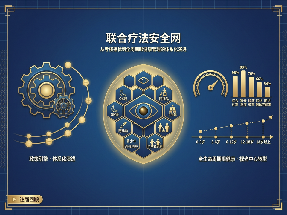 往届视光盛会中的政策引擎与联合疗法安全网:从考核指标到全周期眼健康管理的体系化演进