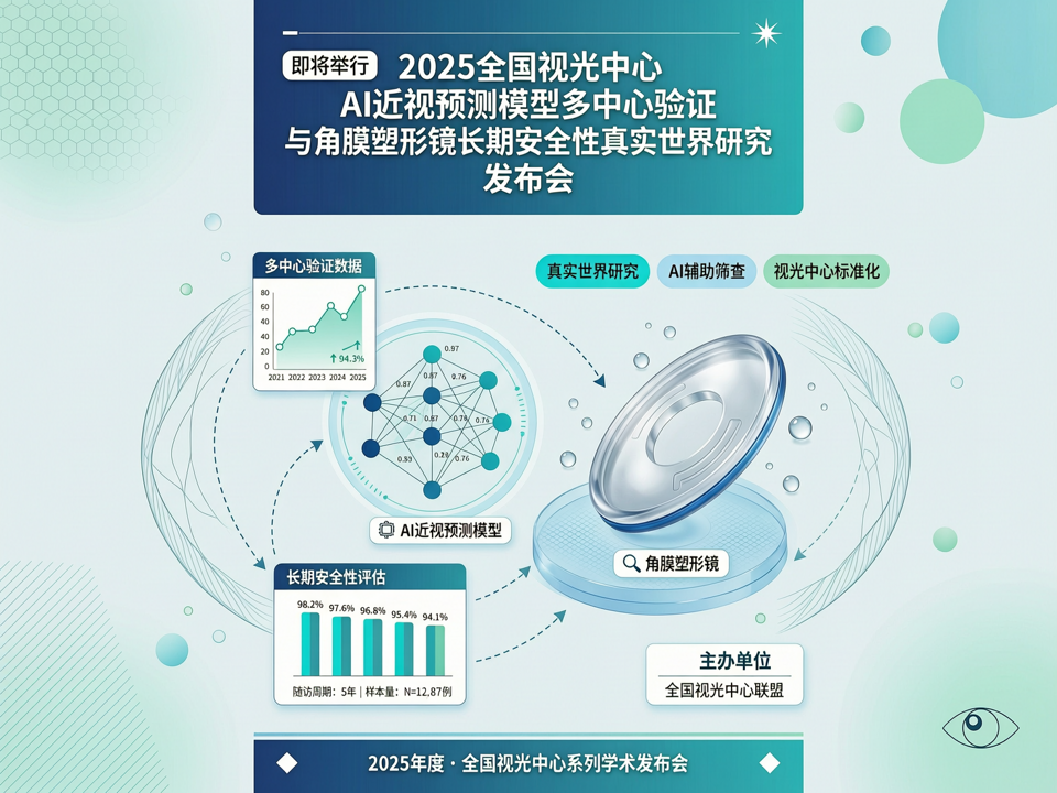 2025全国视光中心AI近视预测模型多中心验证与角膜塑形镜长期安全性真实世界研究发布会