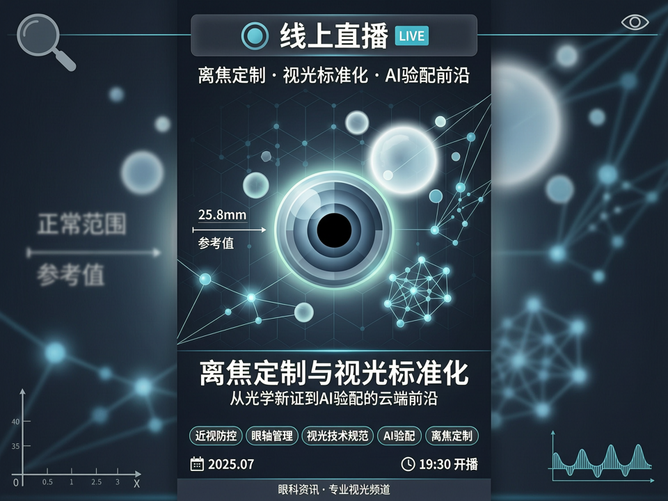 线上直播解码「离焦定制与视光标准化」:从光学新证到AI验配的云端前沿