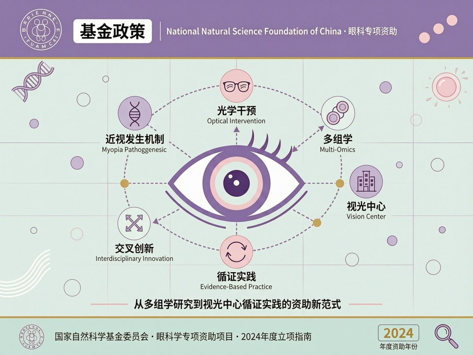 基金政策聚焦近视发生机制与光学干预交叉创新:从多组学研究到视光中心循证实践的资助新范式