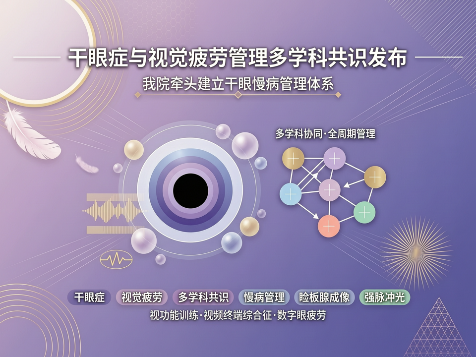 后疫情时代干眼症与视觉疲劳管理多学科共识发布:我院牵头建立干眼慢病管理体系