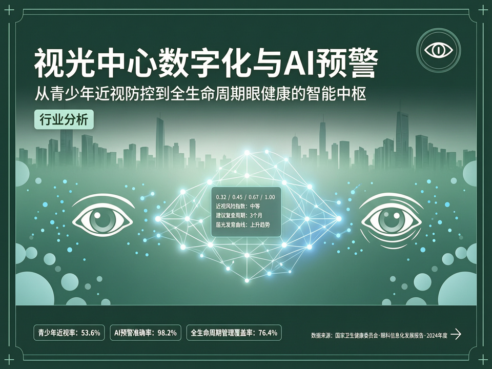 视光中心数字化与AI预警:从青少年近视防控到全生命周期眼健康的智能中枢