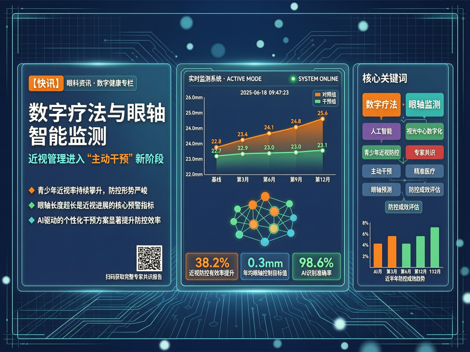 【快讯】数字疗法与眼轴智能监测:近视管理进入“主动干预”新阶段