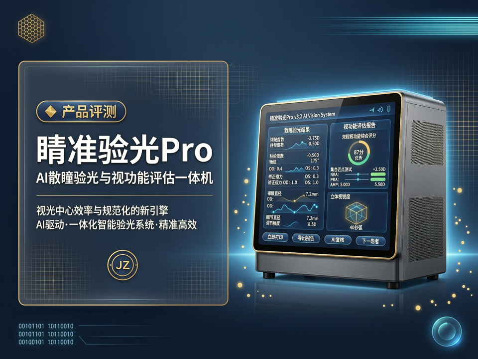 AI散瞳验光与视功能评估一体机“睛准验光Pro”深度评测:视光中心效率与规范化的新引擎