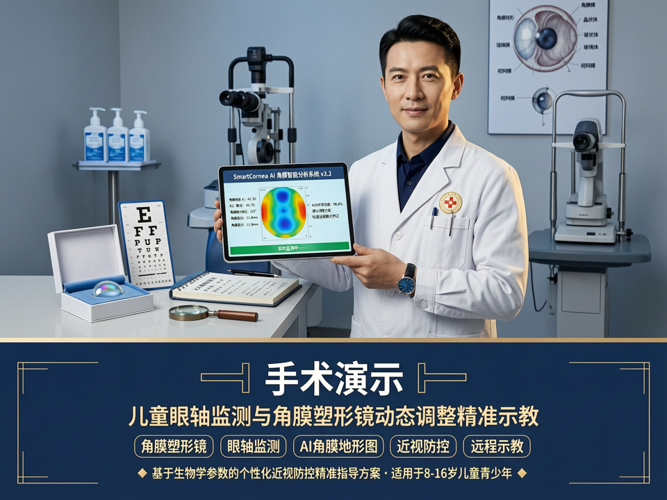 手术演示聚焦儿童眼轴监测指导角膜塑形镜动态调整:从生物学参数到近视防控的精准示教
