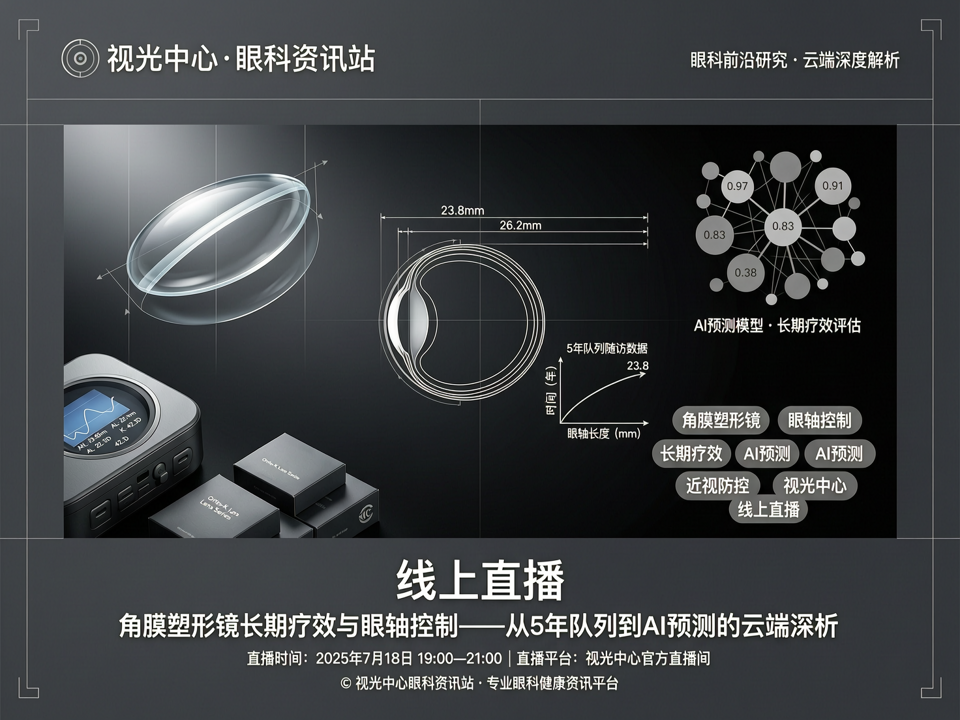 线上直播聚焦‘角膜塑形镜长期疗效与眼轴控制’:从5年队列到AI预测的云端深析