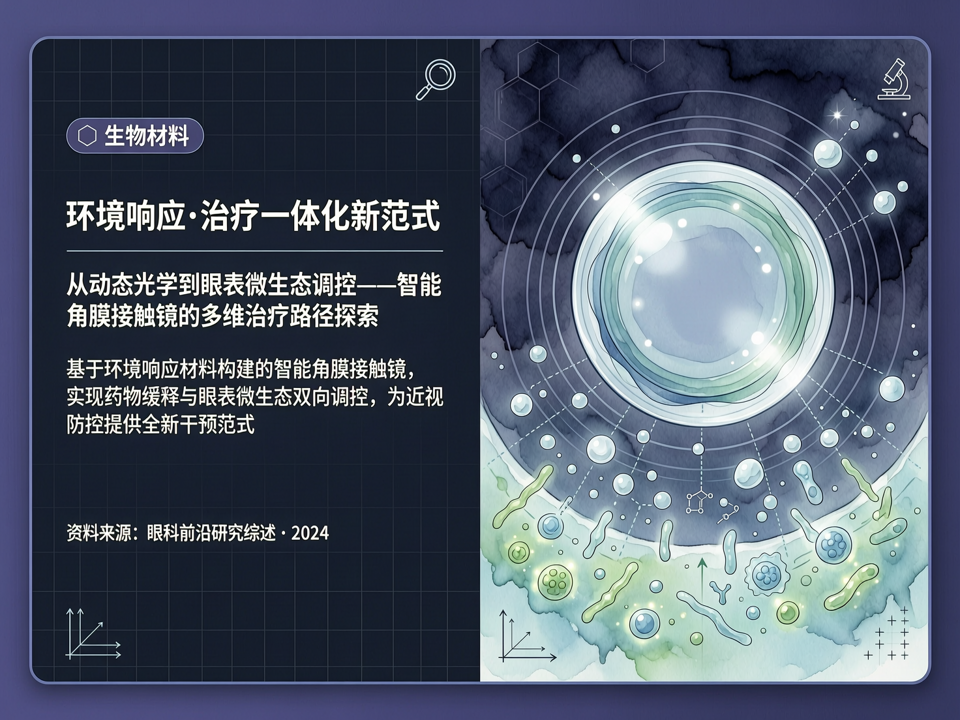 生物材料在智能角膜接触镜中的“环境响应-治疗一体化”新范式:从动态光学到眼表微生态调控