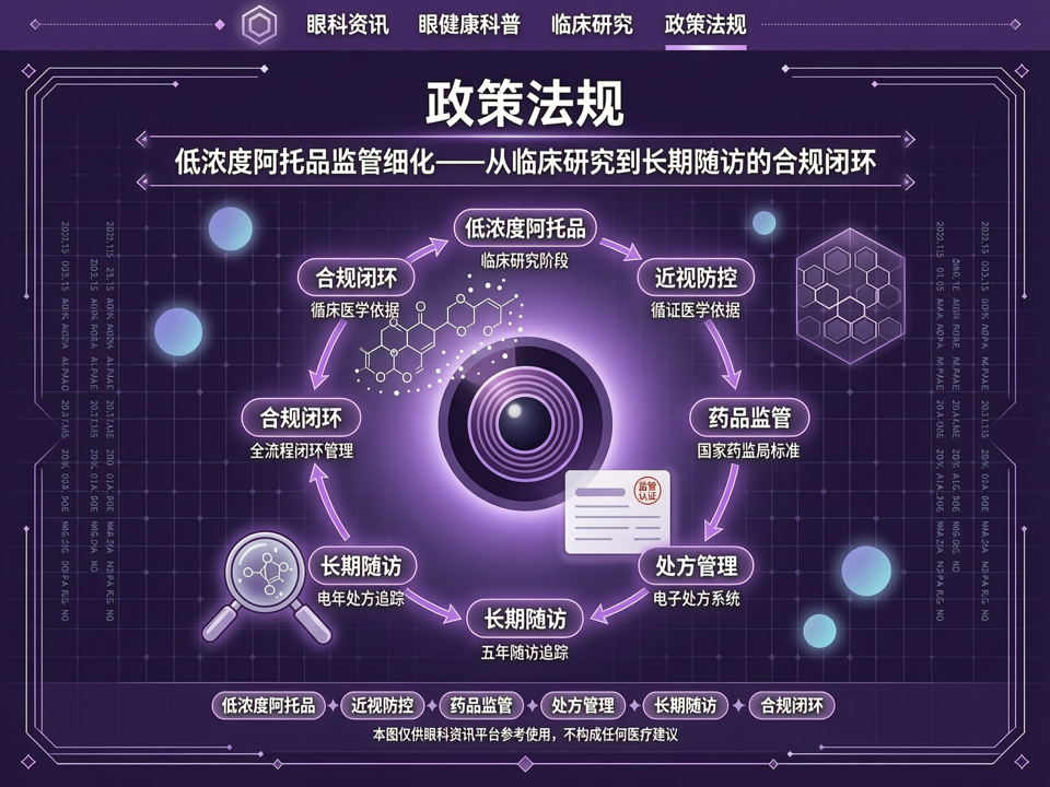 政策法规:低浓度阿托品监管细化——从临床研究到长期随访的合规闭环