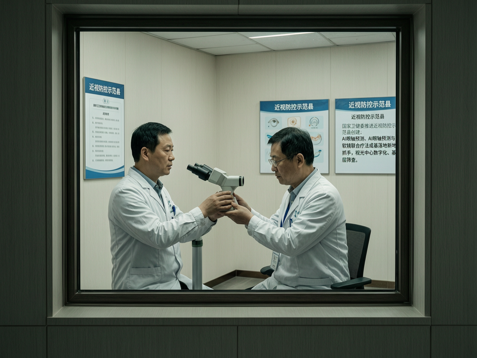 【快讯】国家卫健委推进近视防控示范县创建,AI眼轴预测与多焦软镜联合疗法成基层落地新抓手