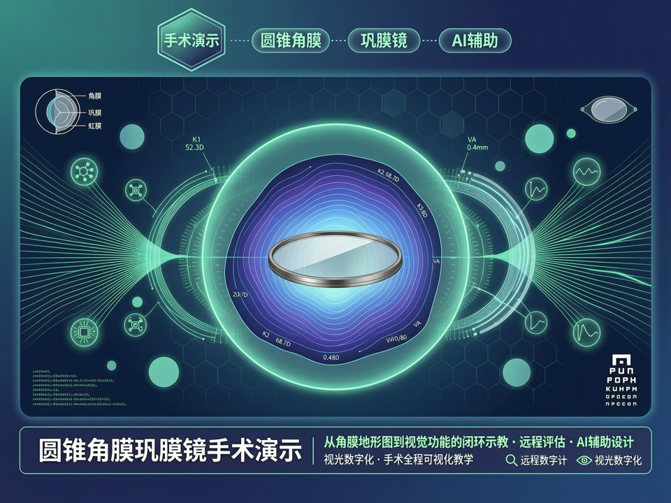 手术演示聚焦远程评估与AI辅助巩膜镜在圆锥角膜中的应用:从角膜地形图到视觉功能的闭环示教