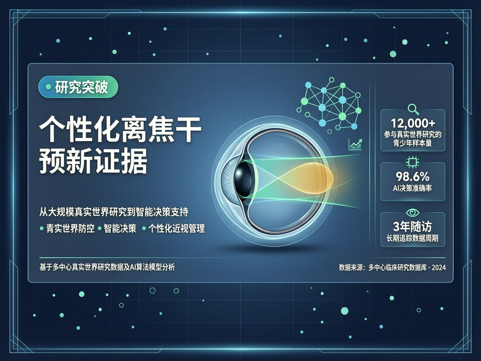 青少年近视防控适宜技术推广中的个性化离焦干预新证据:从大规模真实世界研究到智能决策支持