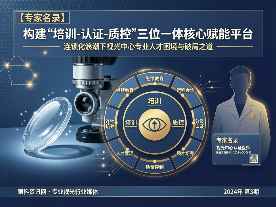 视光中心连锁化浪潮下的专业人才困境:【专家名录】如何构建“培训-认证-质控”三位一体的核心赋能平台?