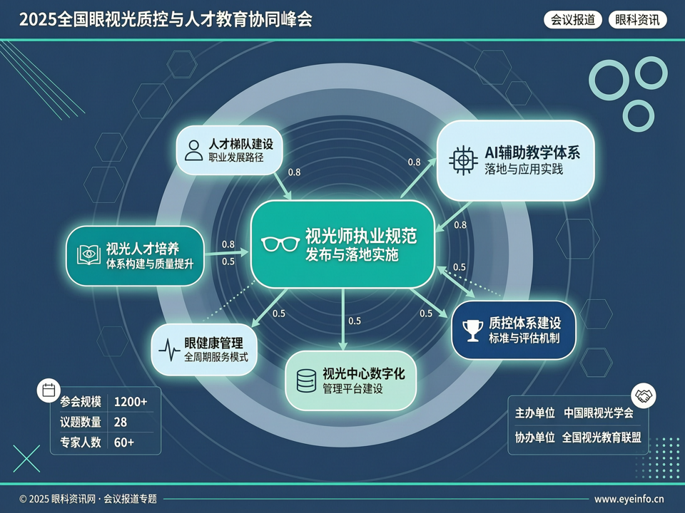 2025全国眼视光质控与人才教育协同峰会:视光师执业规范发布与AI辅助教学体系落地