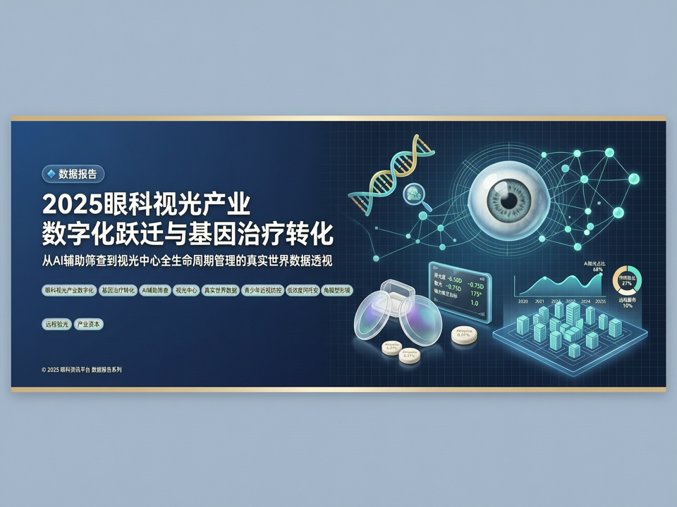 数据报告 | 2025眼科视光产业数字化跃迁与基因治疗转化:从AI辅助筛查到视光中心全生命周期管理的真实世界数据透视