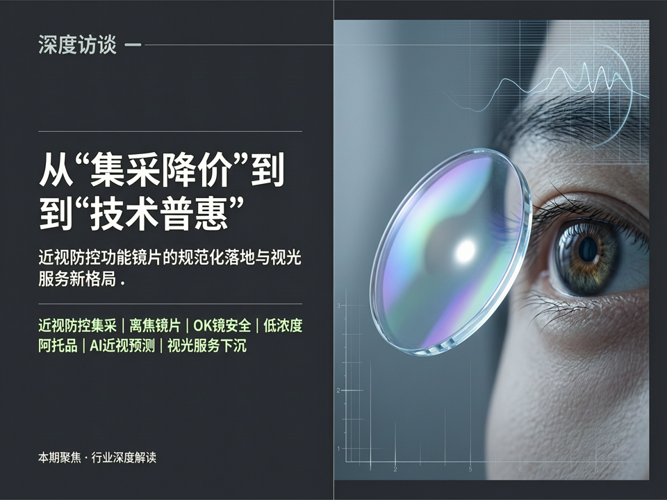 深度访谈 | 从'集采降价'到'技术普惠':近视防控功能镜片的规范化落地与视光服务新格局