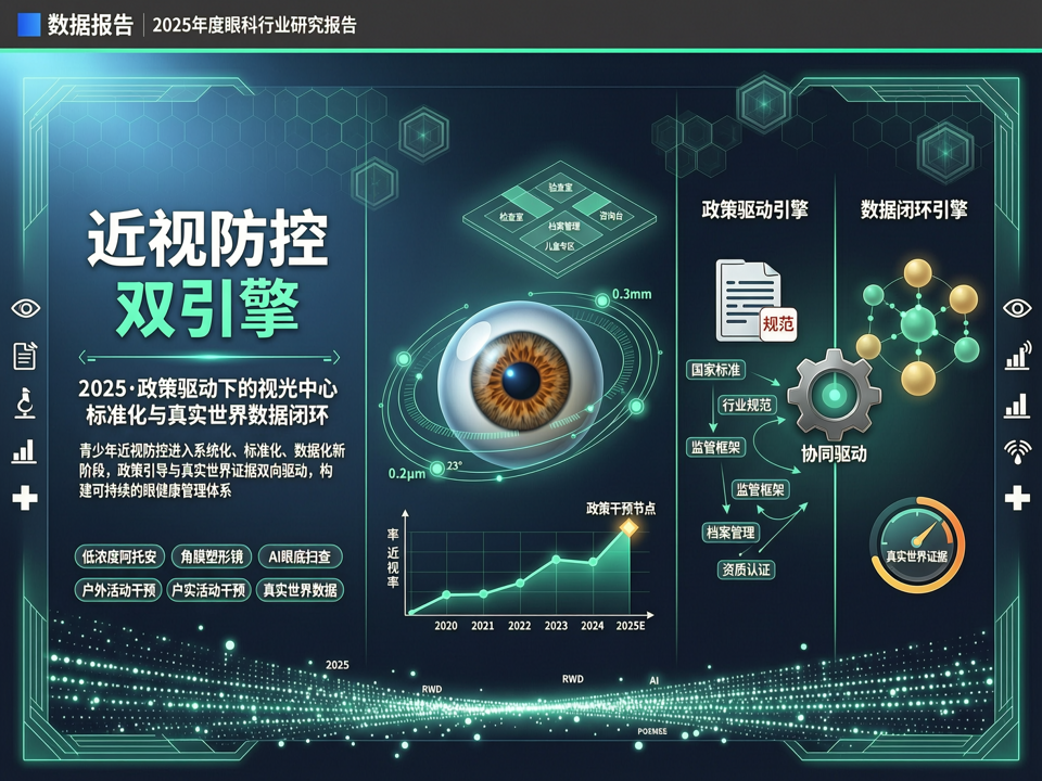 数据报告 | 2025近视防控“双引擎”:政策驱动下的视光中心标准化与真实世界数据闭环