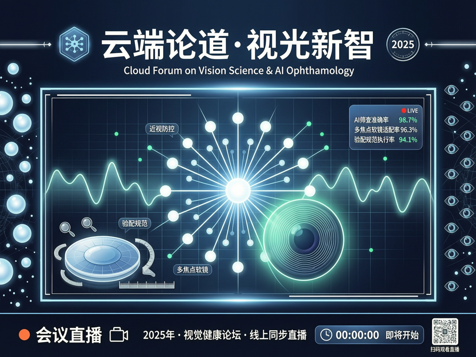 云端论道·视光新智:会议直播聚焦AI驱动近视筛查与多焦点软镜验配规范新进展
