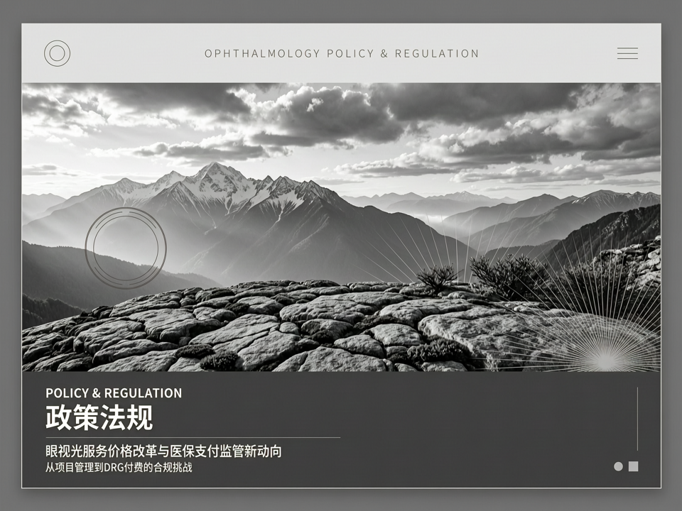 政策法规:眼视光服务价格改革与医保支付监管新动向——从项目管理到DRG付费的合规挑战