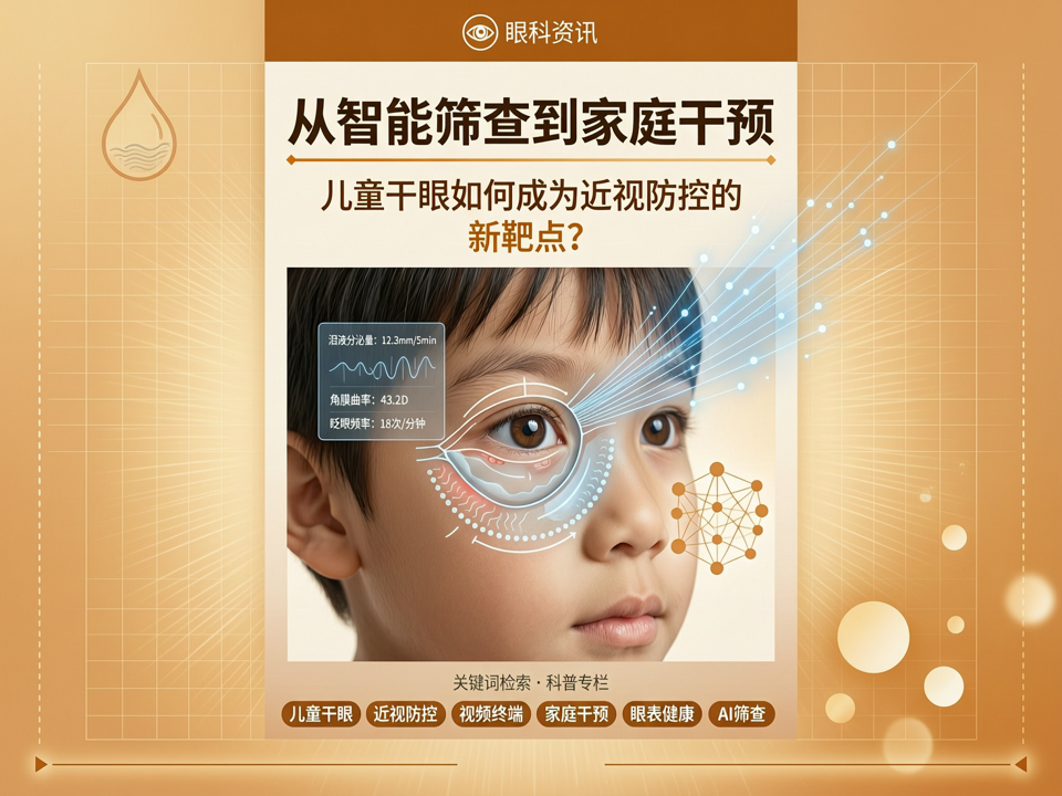 从“智能筛查”到“家庭干预”:儿童干眼如何成为近视防控的“新靶点”?