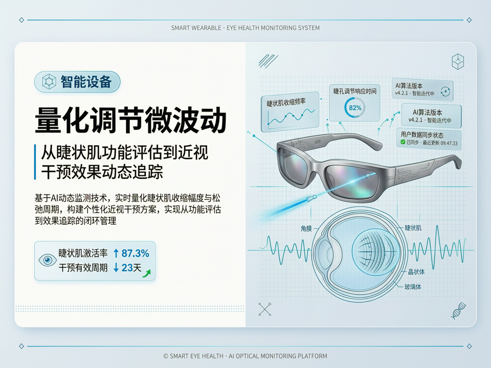 智能可穿戴设备量化调节微波动:从睫状肌功能评估到近视干预效果动态追踪