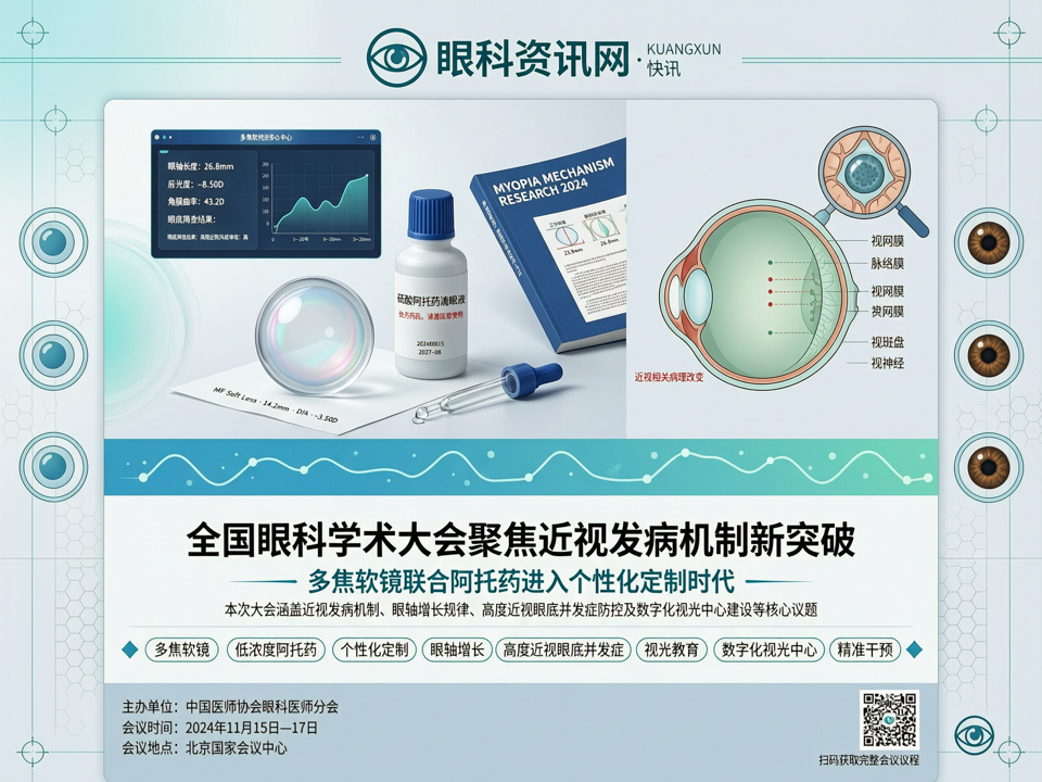 【快讯】全国眼科学术大会聚焦近视发病机制新突破,多焦软镜联合阿托品进入个性化定制时代