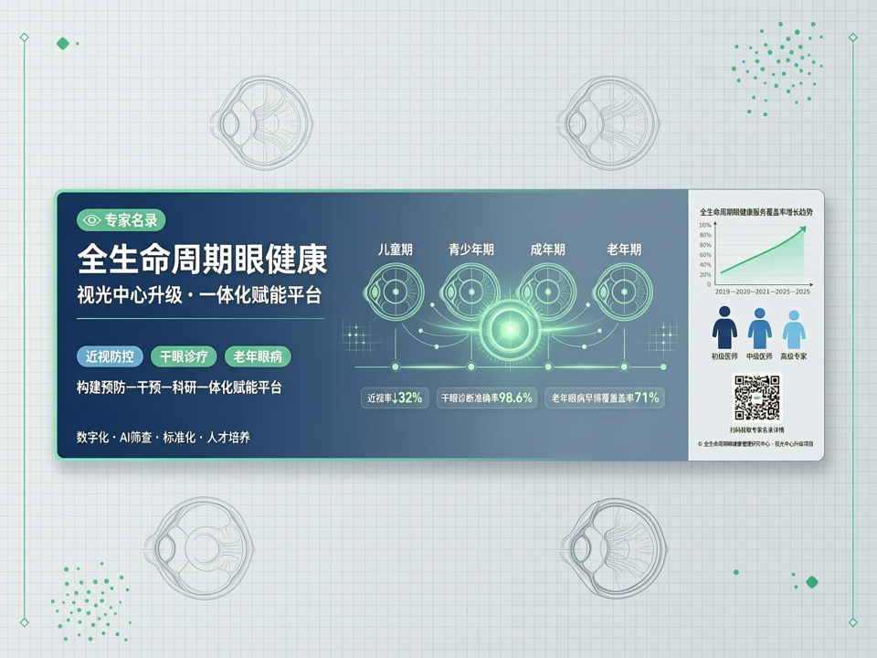 全生命周期眼健康管理与视光中心升级:【专家名录】如何构建“预防-干预-科研”一体化赋能平台?