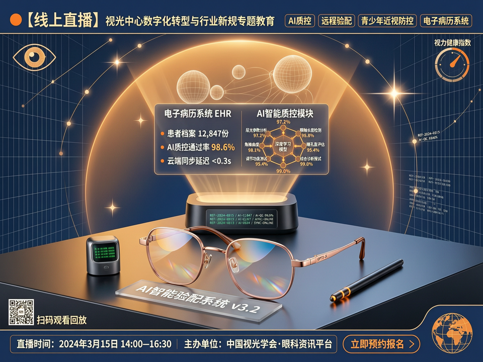 线上直播聚焦“视光中心数字化转型与行业新规”:从电子病历系统到AI质控的云端跃迁