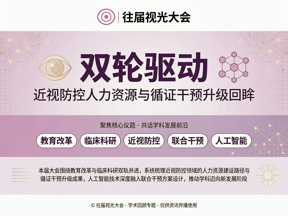 往届视光大会中的教育改革与临床科研双轮驱动:近视防控人力资源与循证干预升级回眸