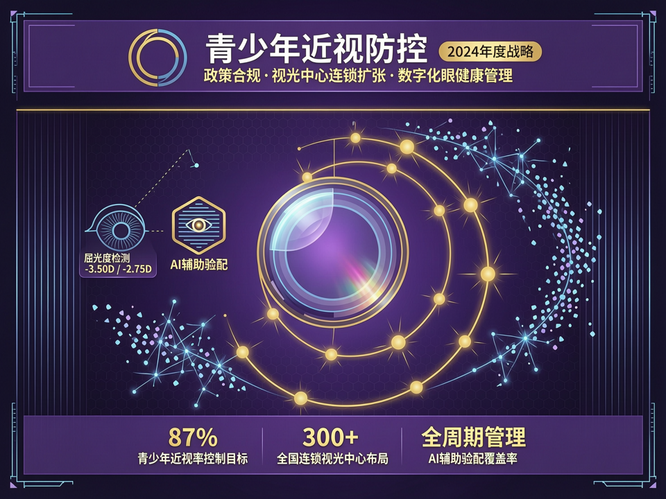 眼科企业“青少年近视防控政策合规与视光中心连锁扩张”战略:以标准化服务网络抢占下沉市场高地