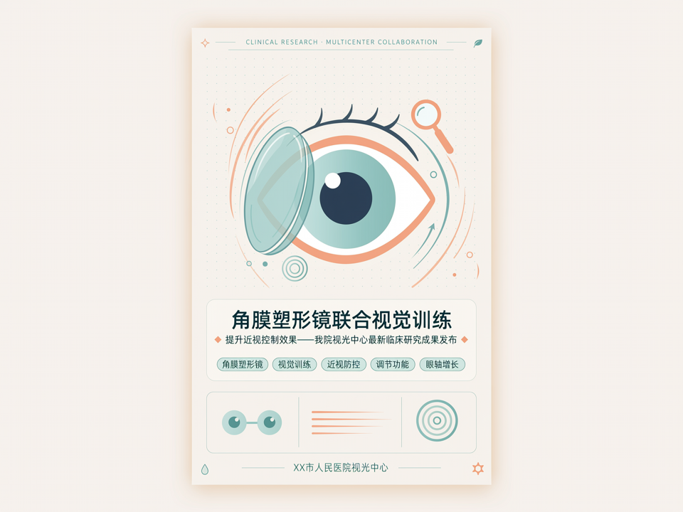 角膜塑形镜联合视觉训练提升近视控制效果:我院视光中心发布最新临床研究并启动多中心合作