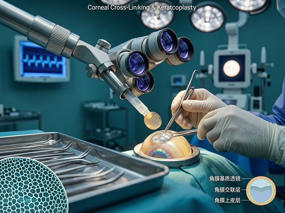 角膜基质透镜移植与角膜交联联合治疗圆锥角膜:从结构力学到组织工程的基础研究新视野