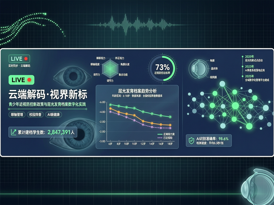 云端解码·视界新标:会议直播聚焦青少年近视防控新政策与屈光发育档案数字化实践