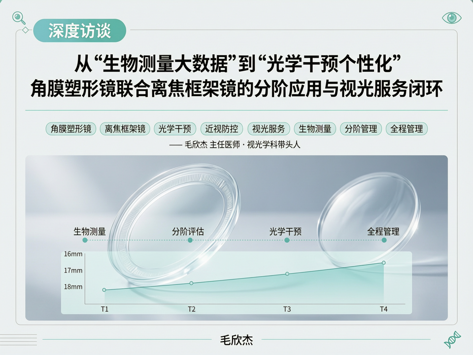 深度访谈 | 从“生物测量大数据”到“光学干预个性化”:角膜塑形镜联合离焦框架镜的分阶应用与视光服务闭环