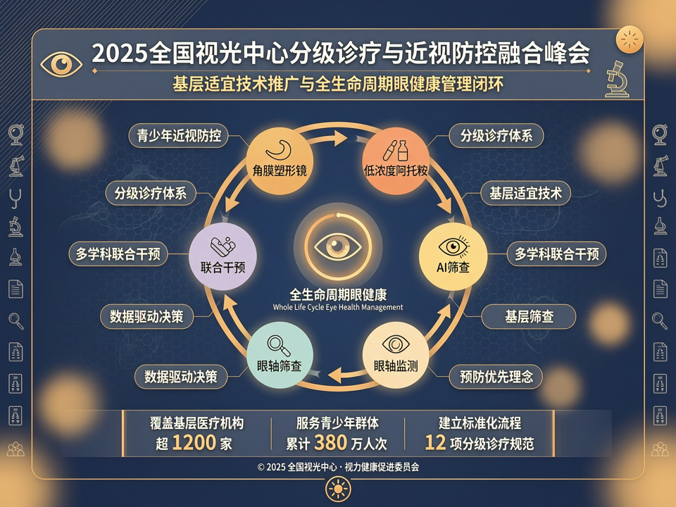 2025全国视光中心分级诊疗与近视防控融合峰会:基层适宜技术推广与全生命周期眼健康管理闭环