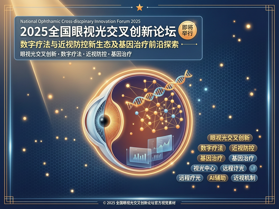 2025全国眼视光交叉创新论坛:数字疗法与近视防控新生态及基因治疗前沿探索
