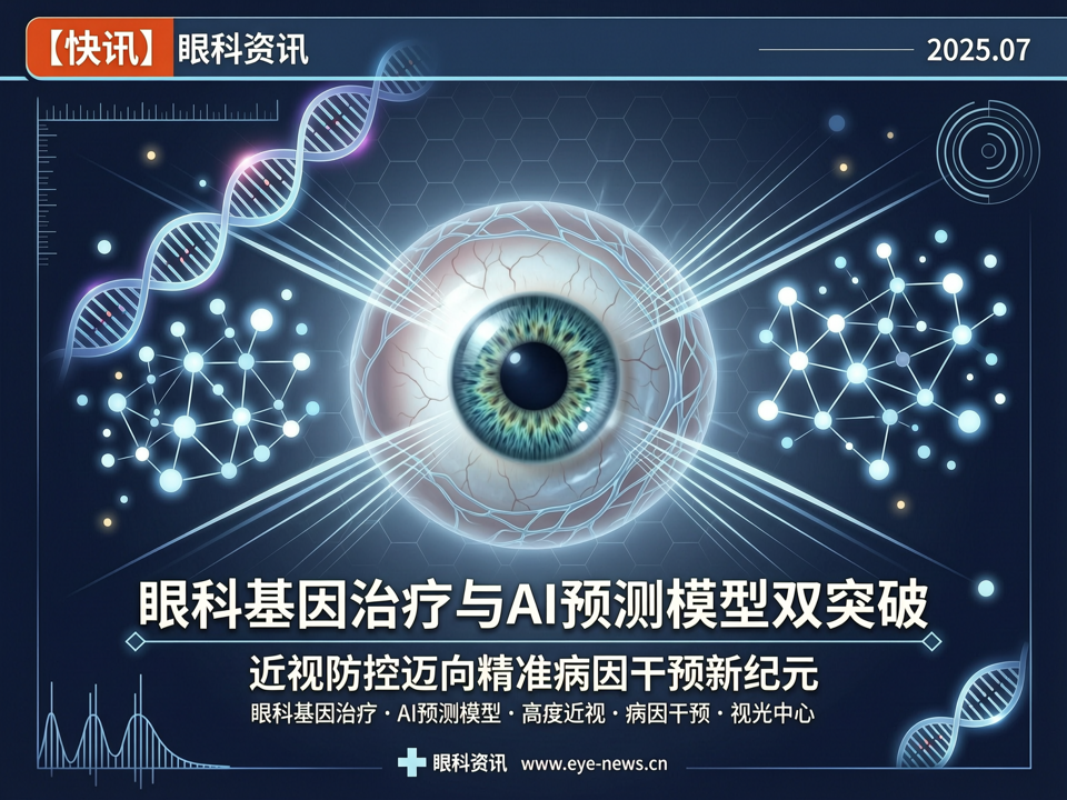 【快讯】眼科基因治疗与AI预测模型双突破,近视防控迈向精准病因干预新纪元