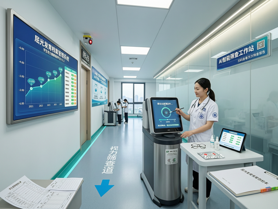 从“视力筛查”到“眼轴管理”:校园近视防控如何借助AI与远程视光实现精准化?